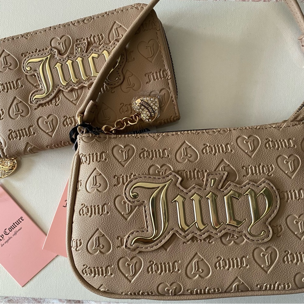 Juicy Couture Bundle NWT Mini Purse + Bifold Wallet
